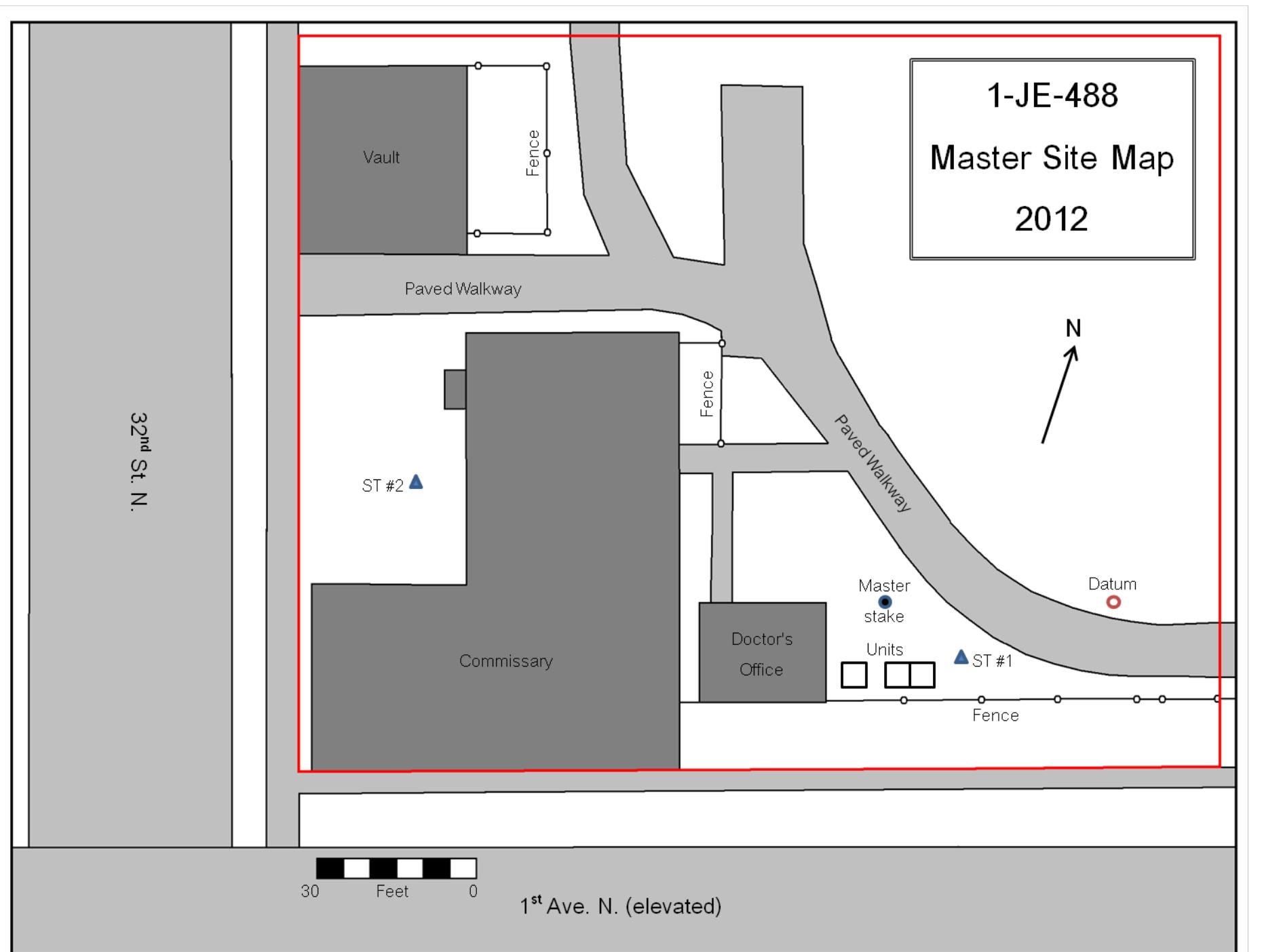 Master site map. this survey maps shows the plot of land