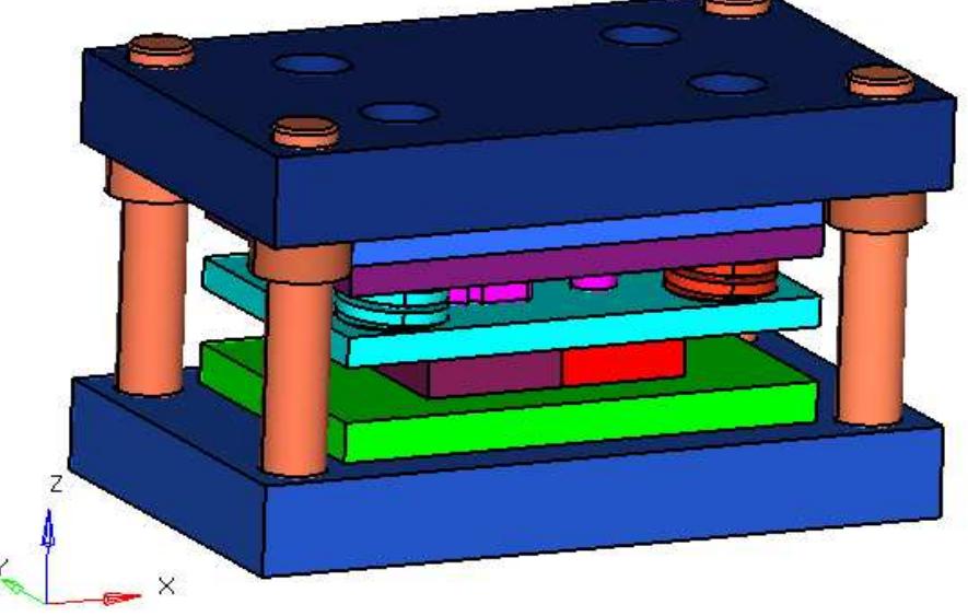 Solid model of progressive die assembly