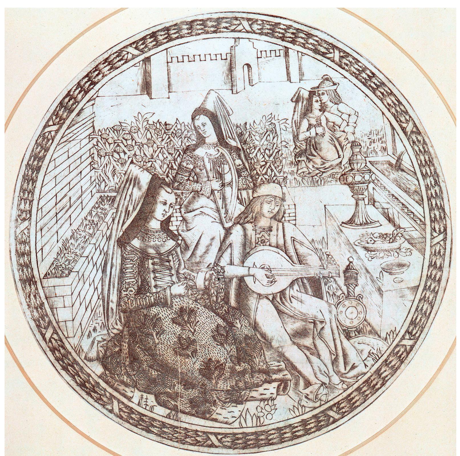 Figure 13. Jardin d’amour, Florence, c.1465-80. Engraving on copper. Courtesy: bpk/Kupferstichkabinett, Staatliche Museen zu Berlin, inv. 169-24; photo: Jorg P. Anders 