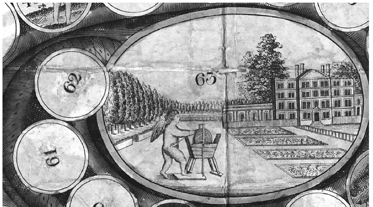 Figure 18. The centre space of a later version of the Cupid game: The Royal Pastime of Cupid, or Entertaining Game of the Snake, James Lumsden and Son, Glasgow, c.1810. Author’s collection 