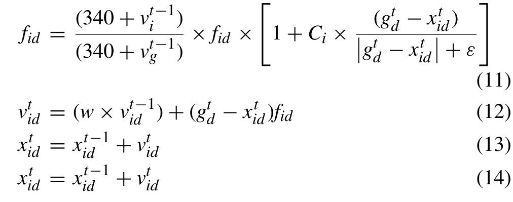 where fig represents the bat’s frequency in order 7 in dimension d, C; denotes constant that is positive of i” bat in  In the case of the doppler effect the bats needs to initiate its self-adaptive ability and (1), (2) and (3) can be rewritten as follows: 