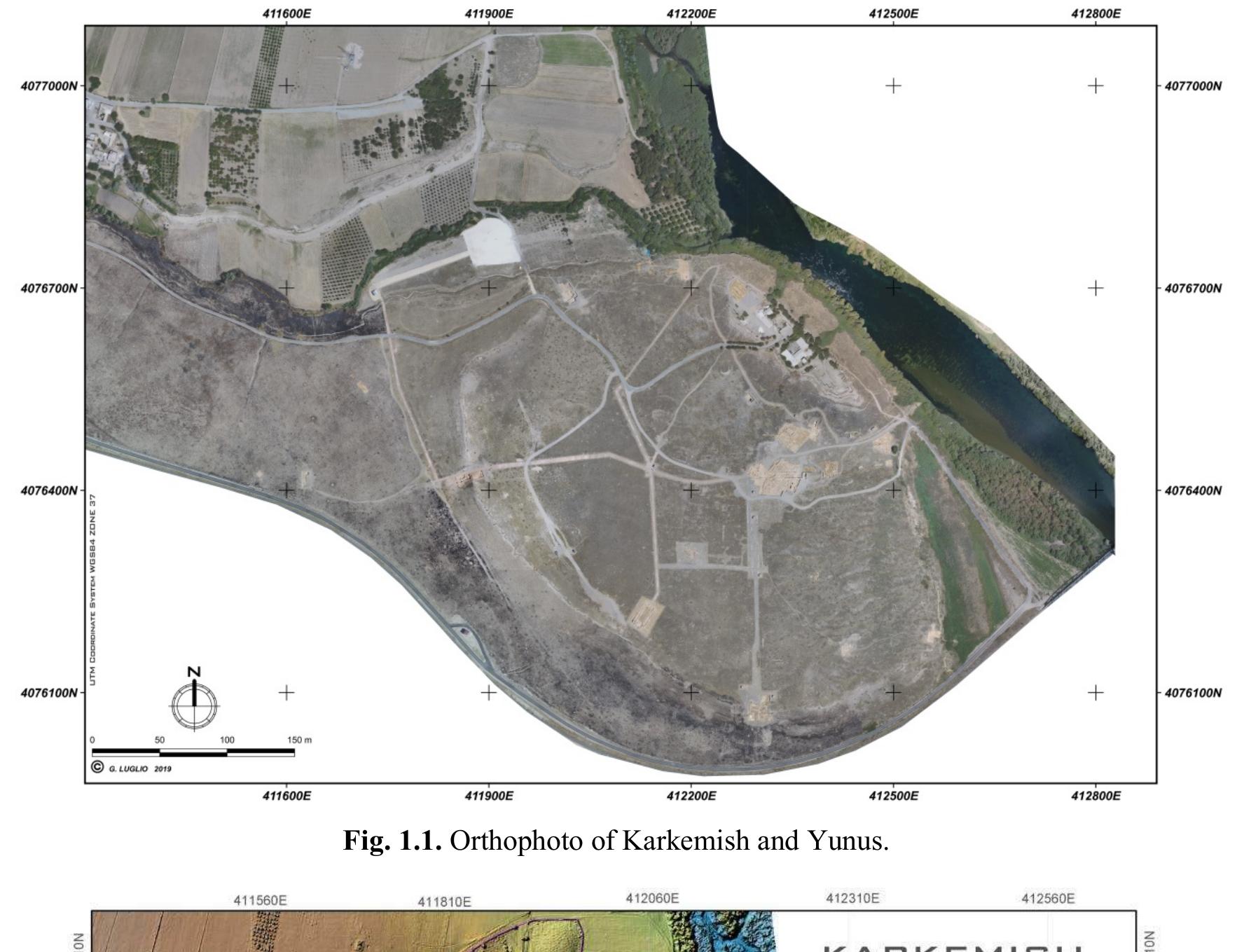 Chap. 1 - Introduction  Fig. 1.2. DTM of Karkemish and Yunus, with the Turco-Italian excavation areas indicated. 