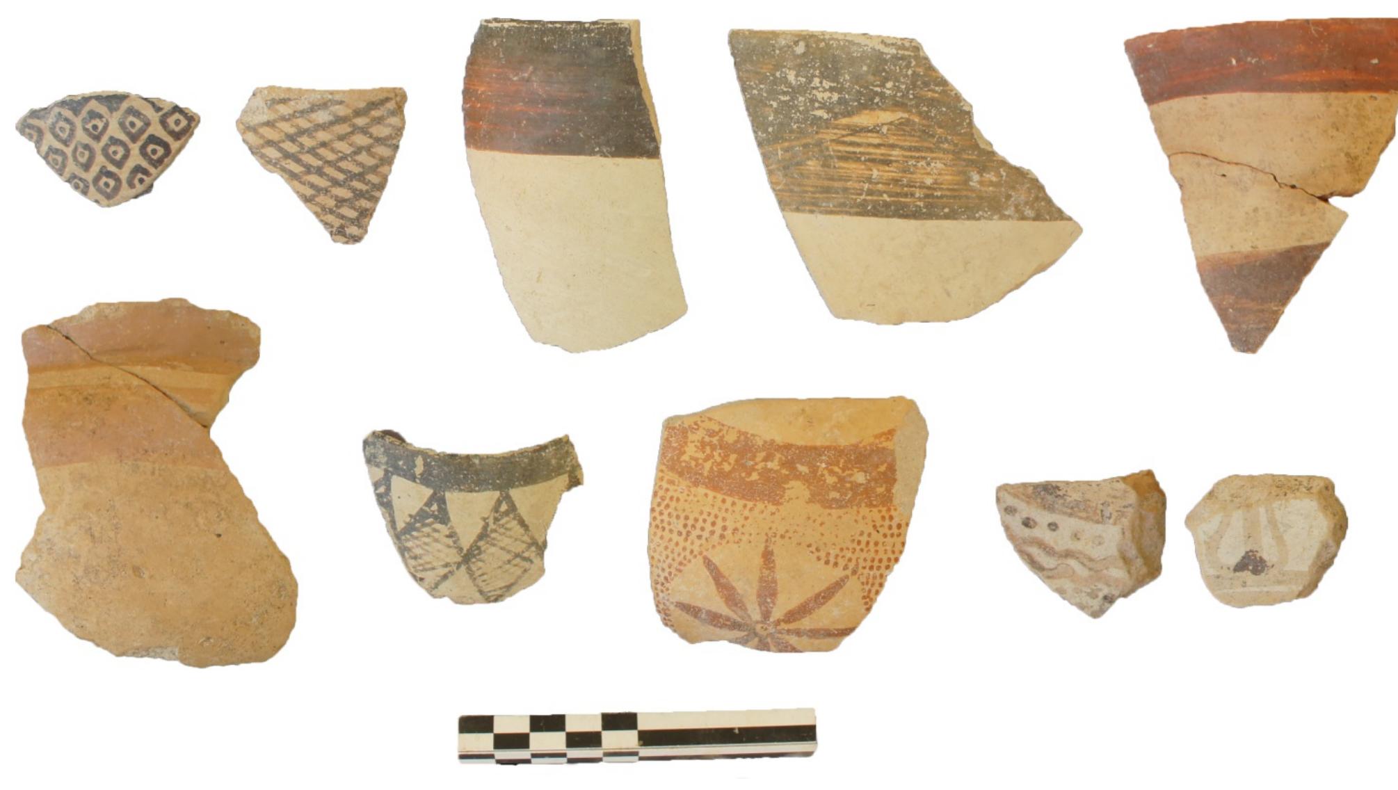 Fig. 2.4. Painted Halaf pottery sherds from Sounding 1. 