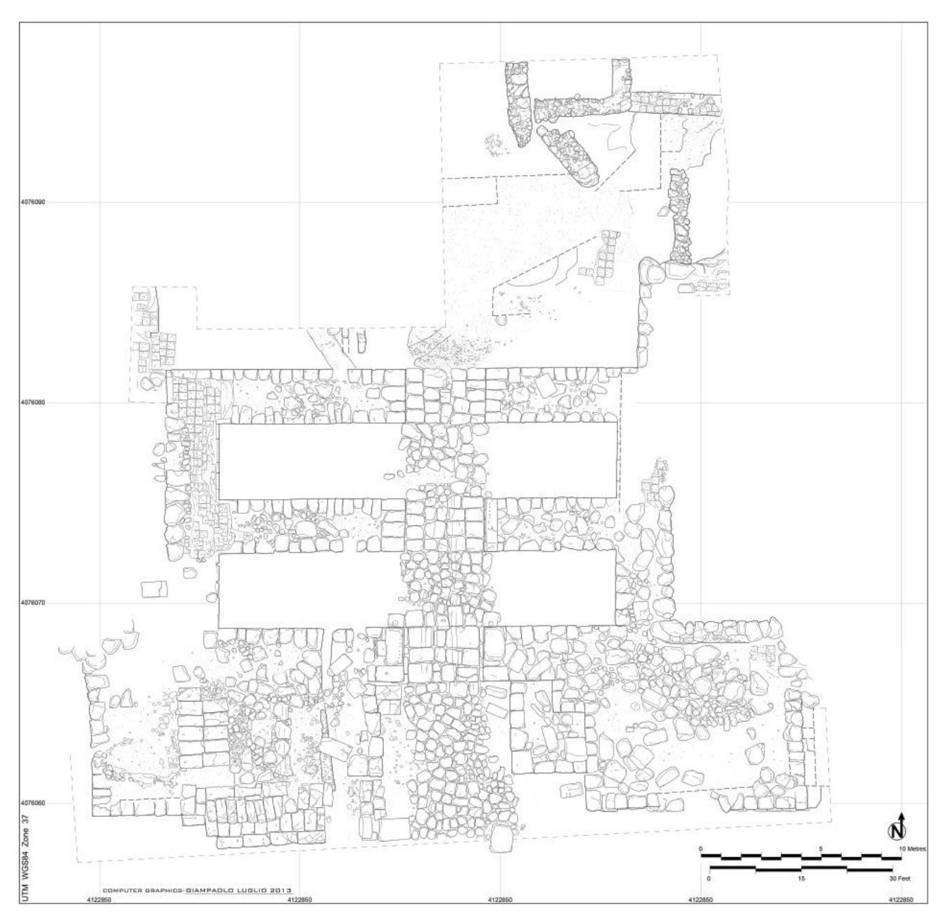 Fig. 8.2. Detailed composite plan of the South Gate complex. 
