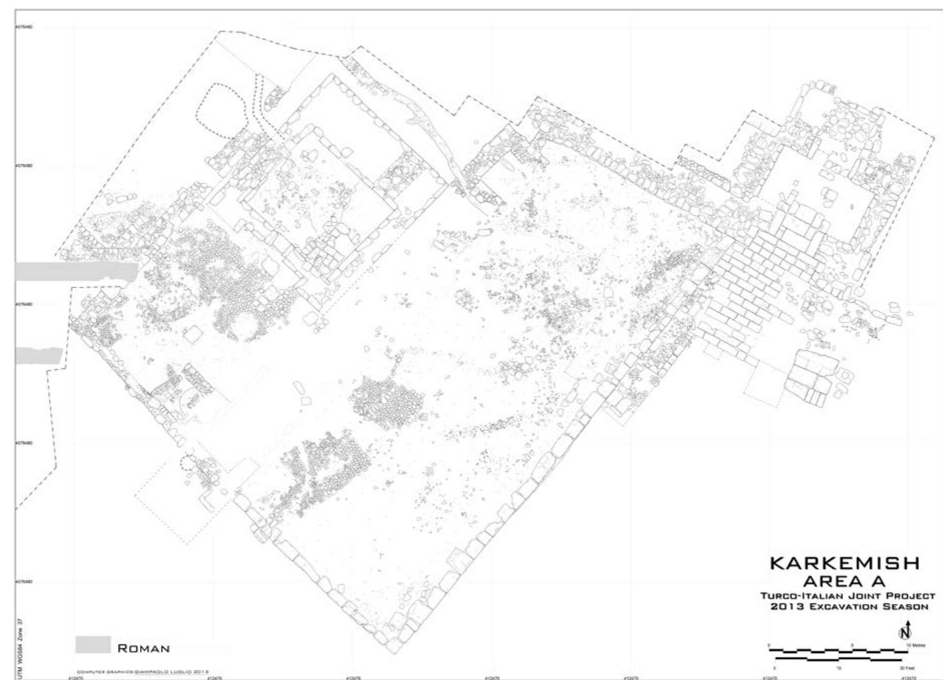 Fig. 8.7. Detailed composite plan of the Storm-God temple and temenos and the Great Staircase. 