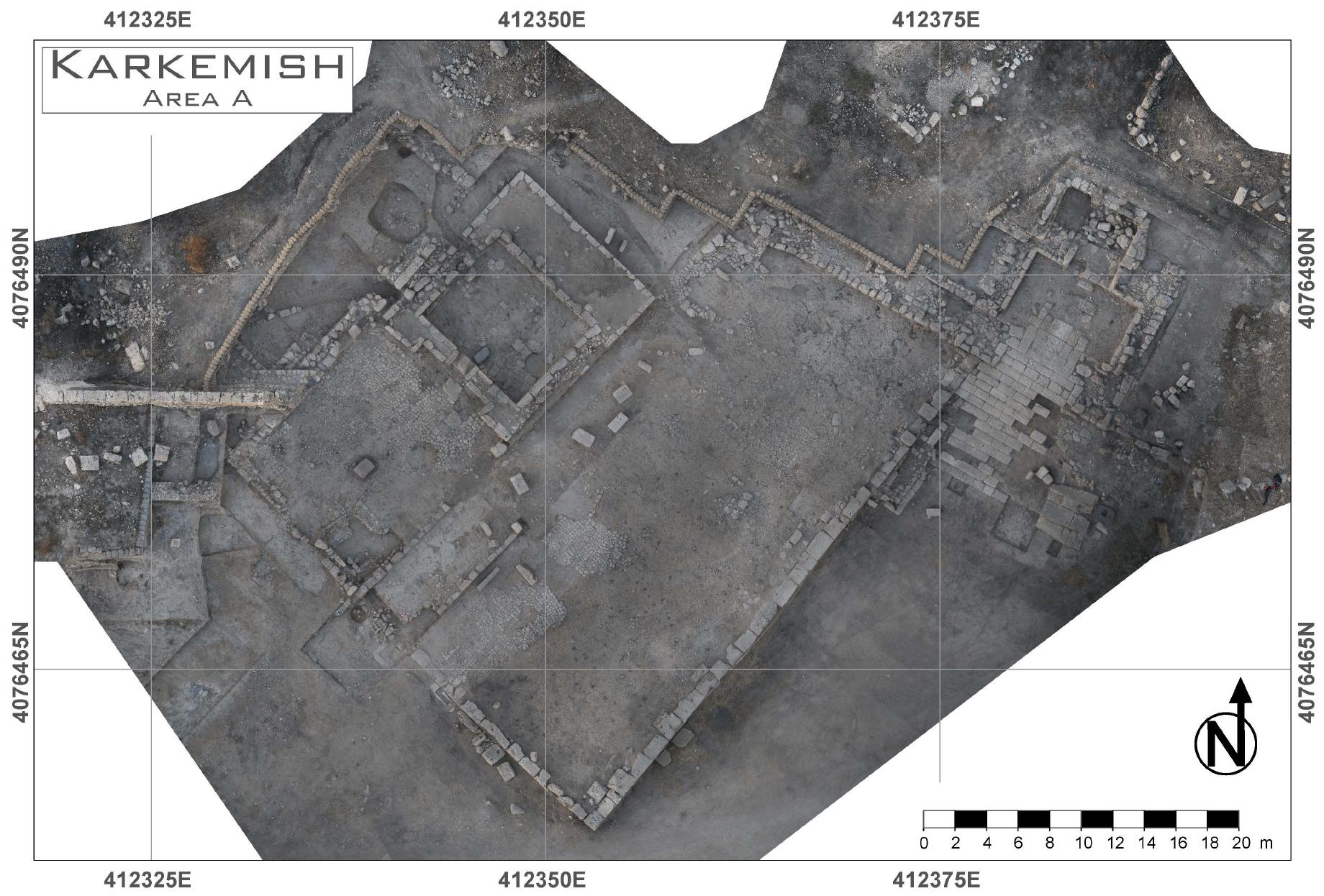 Fig. 8.8. Orthophoto of the Storm-God temple and temenos and the Great Staircase. 