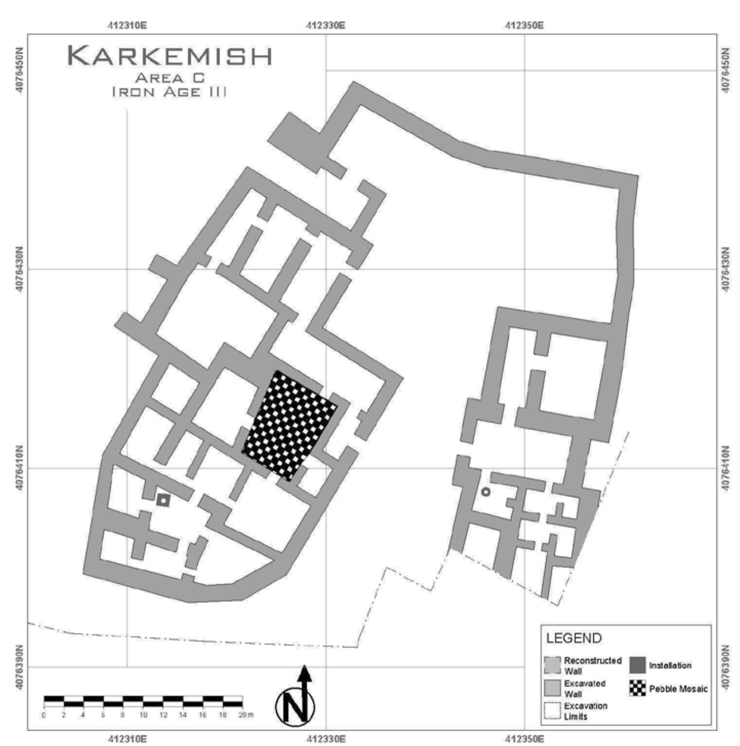 Fig. 9.1. Schematic plan of the palatial compound of Sargon II in area C (Phase 9). 
