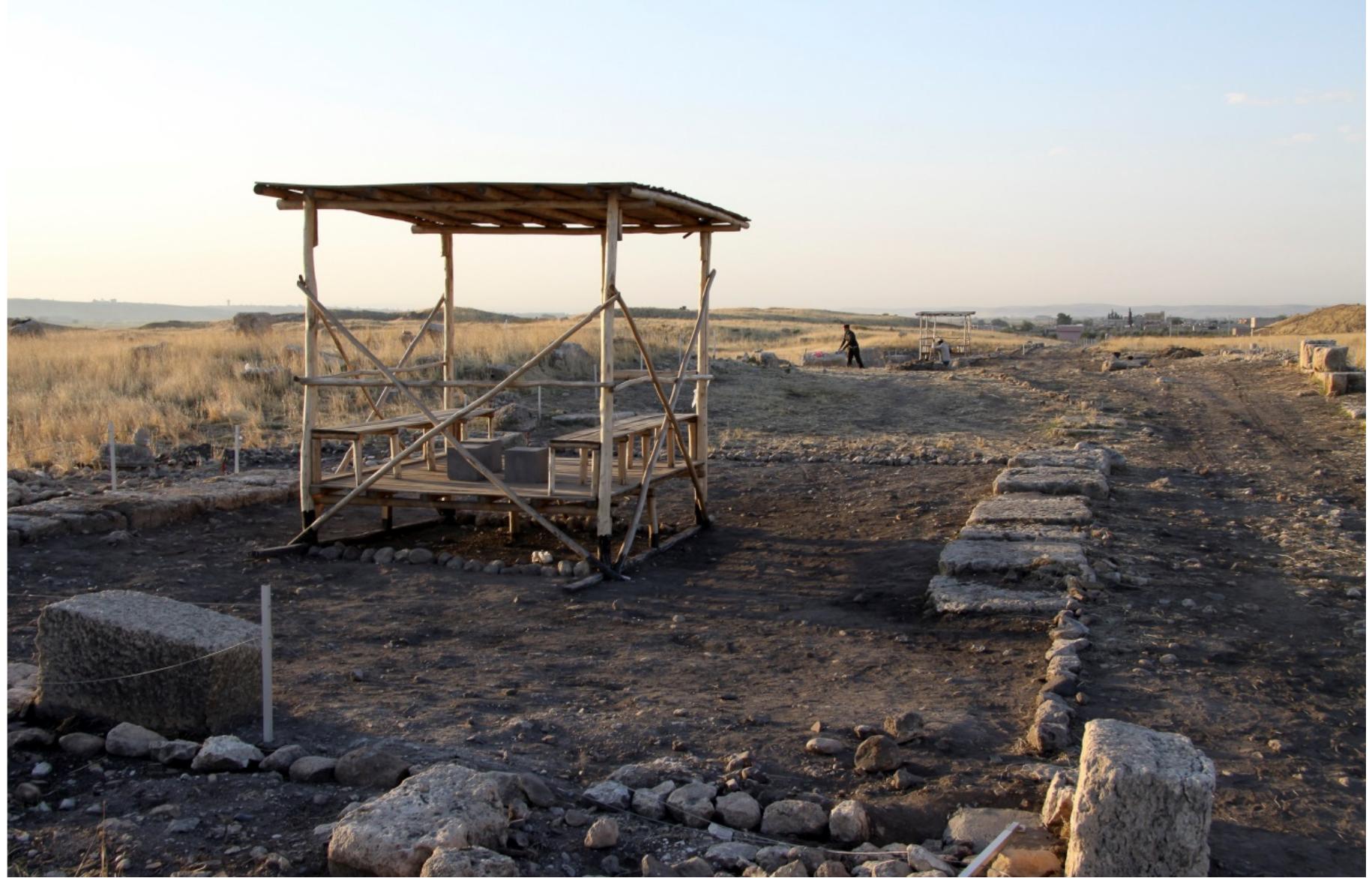 Fig. 14.1. Shade area along the Roman Colonnaded Street, with Syria in the background, view from the north. 