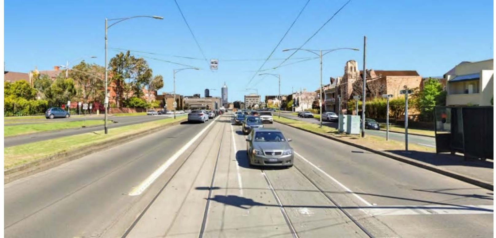 Figure 10. (Above) The Royal Parade in its current state, August 2020. Image by the authors. 
