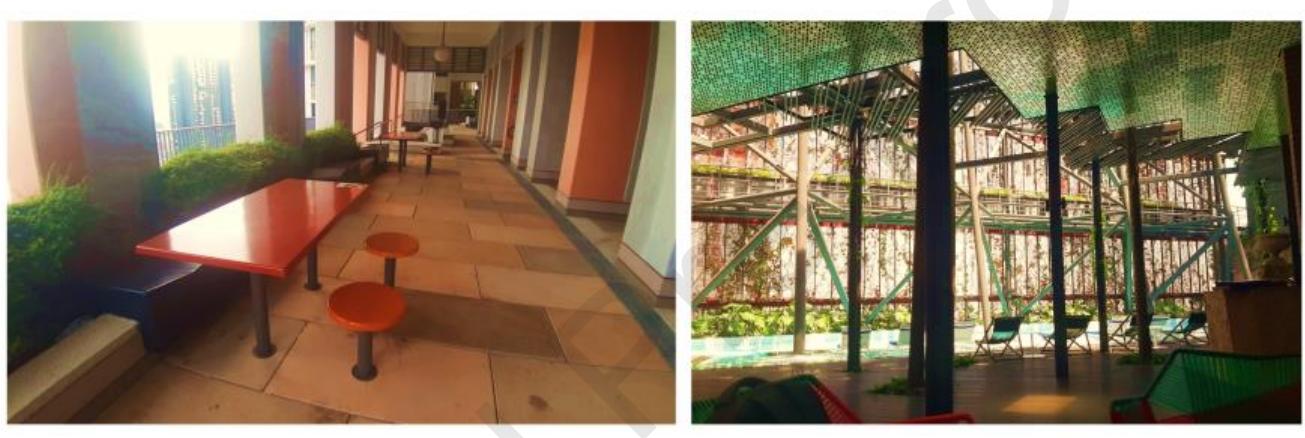 Figure 3. Sky terrace type (ST). Left: Skyville@Dawson (SV) building. Right: OASIA Hotel Downtown (OA) building. 