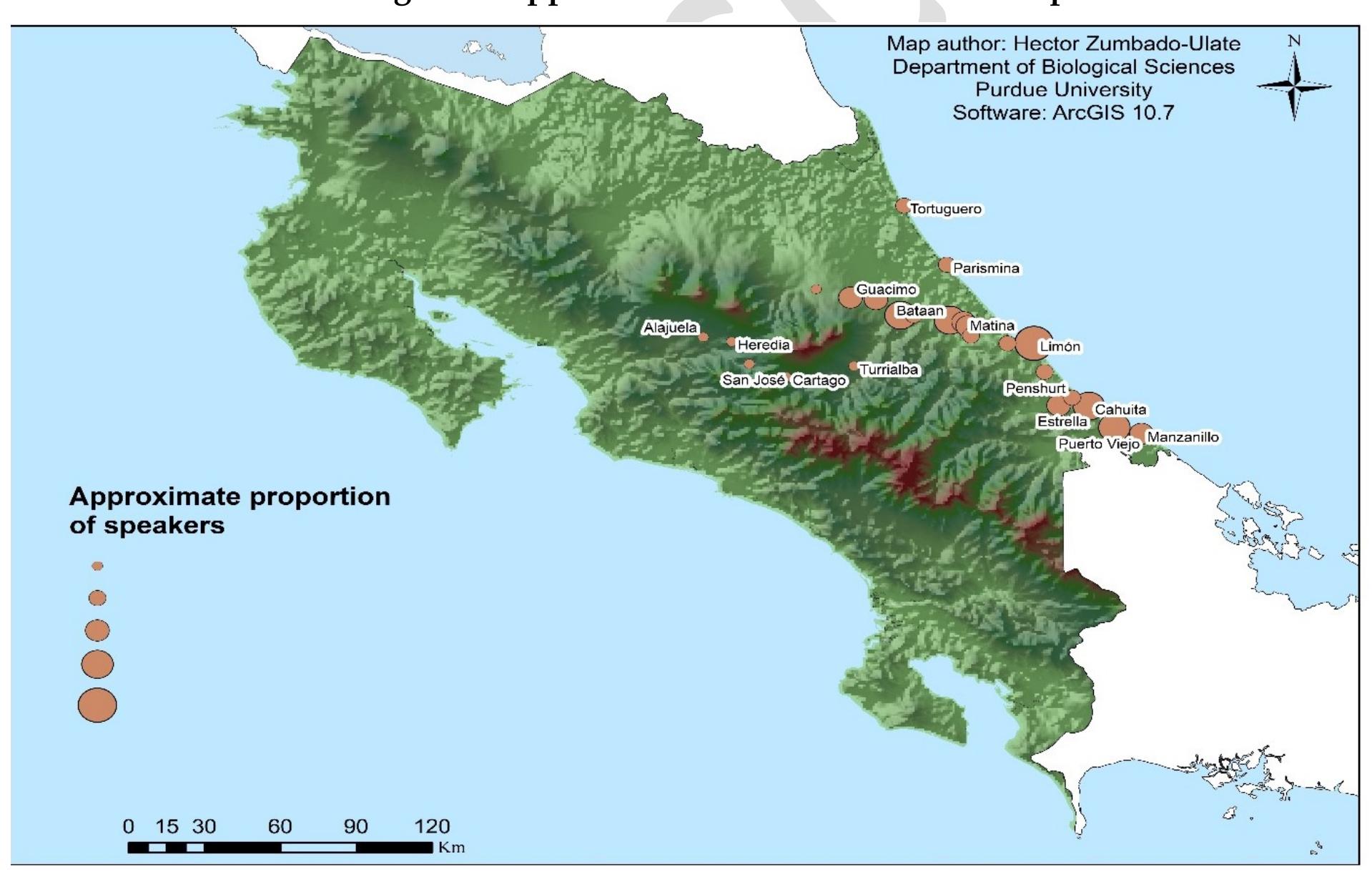 Costa Rica Language Map (PDF) The creole languages of Costa Rica and Nicaragua: A socio ...
