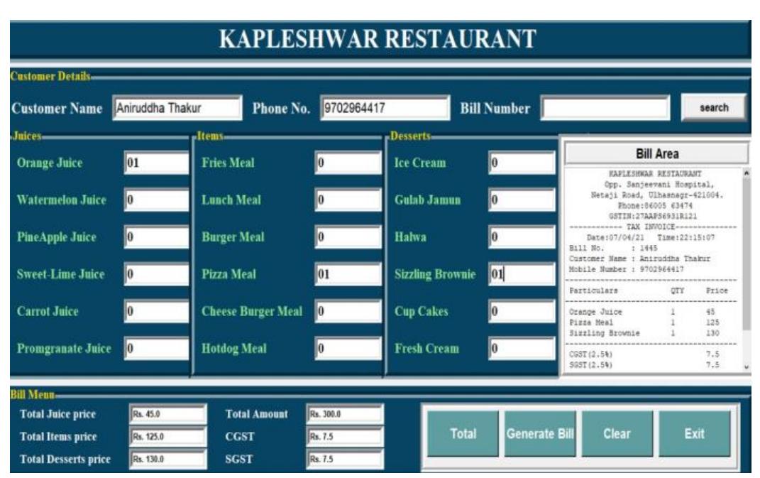 (PDF) IRJET- RESTAURANT BILLING SYSTEM USING PYTHON