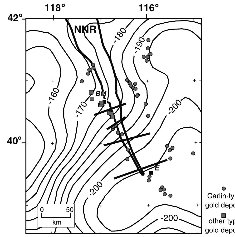 Contour map of the regional field based on an airy-heiskanen
