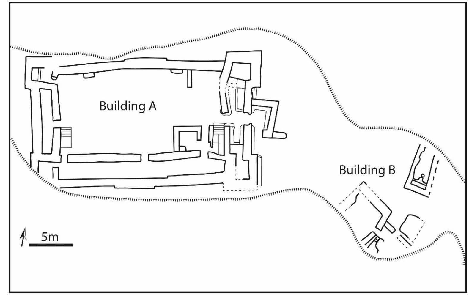 Figure 3. General plan of Kuntillet ‘Ajrud (after Meshel 2012, Fig. 2.1). 