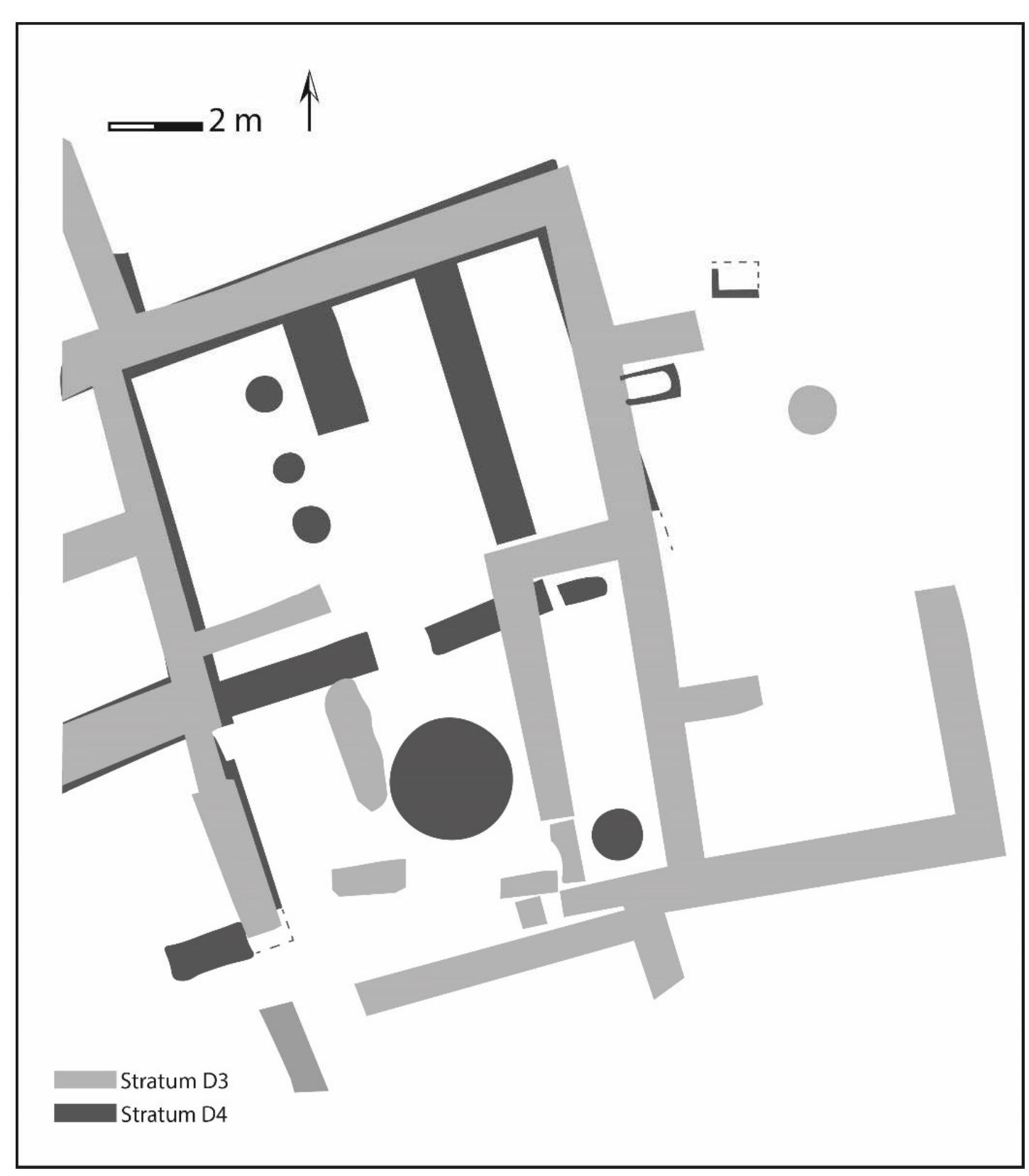 Figure 6. Tell es-Safi Area D Temple (after Dagan et al. 2018, Fig. 2). 