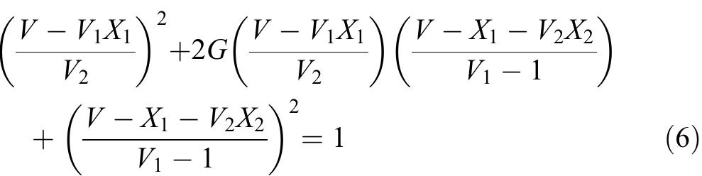 There appears to be a good deal of literature concerning packing models depending upon the perceived mechanism of packing behavior of the particle mixture containing two or more components [38—42]. In the following discussion, two models based on the Westman equation [34] will be first considered. The Westman equation is given as  where the parameter G depends upon the size ratio of the two components of the packing. It is easy to see that setting 