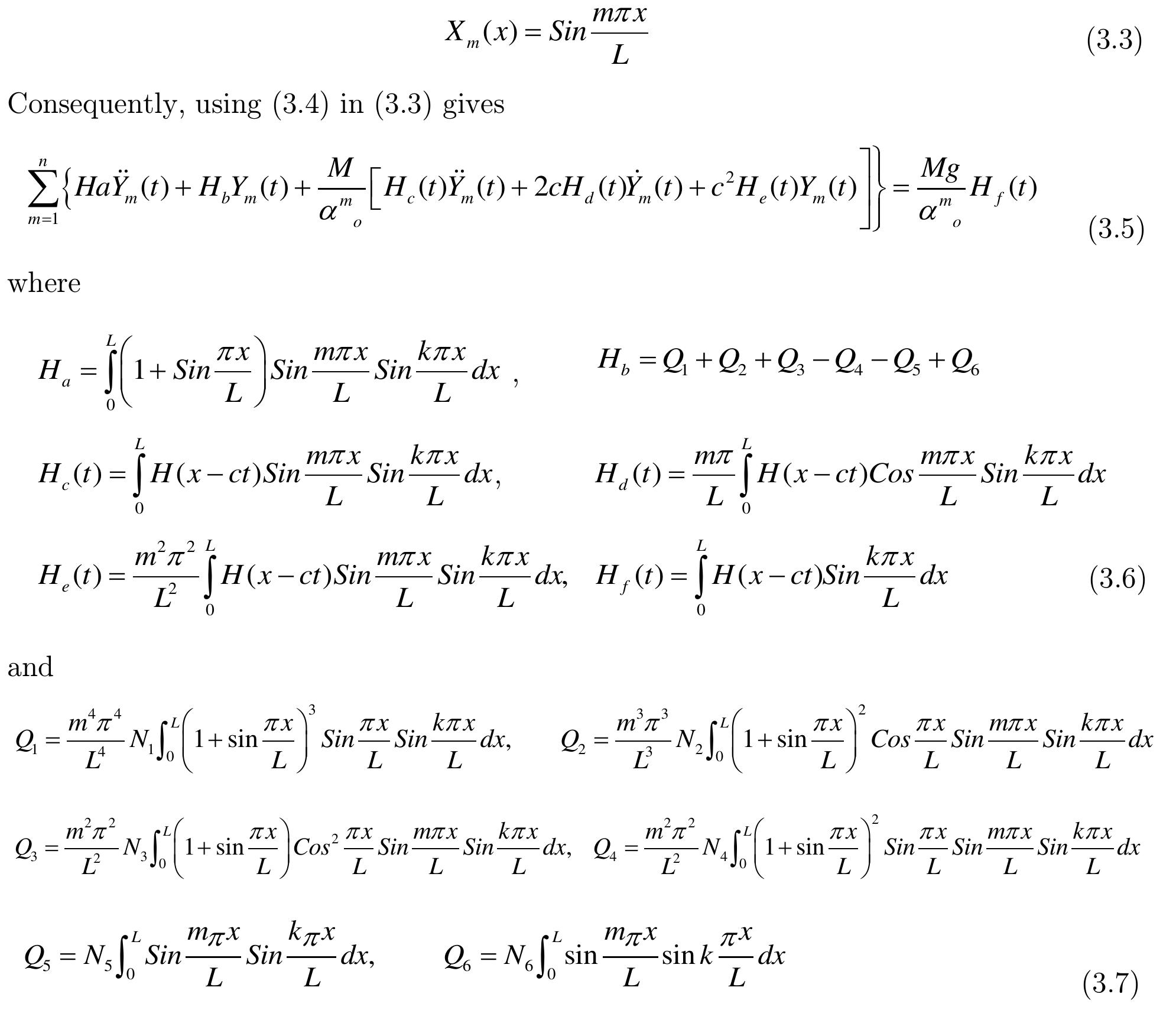 (PDF) On The Response of a Non -Uniform Beam Transvered by Mobile ...