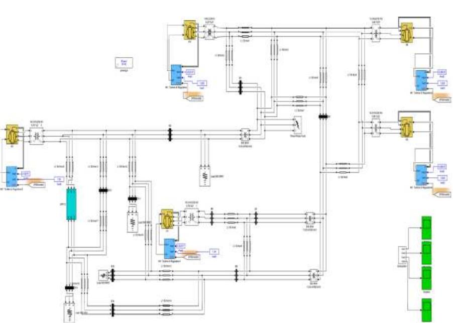 Matlab/simulink model of wscc 5- machine 14-bus system