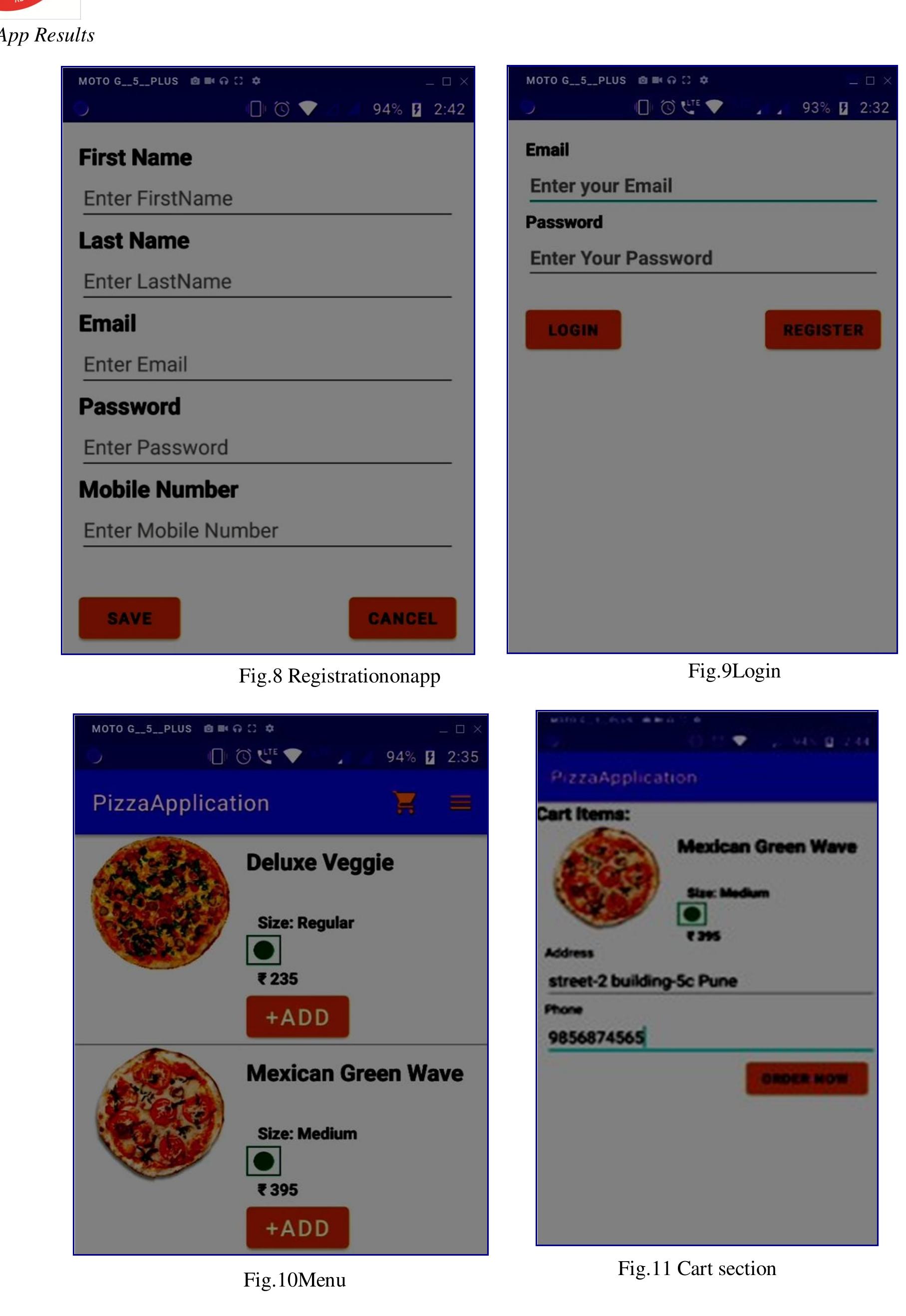 Figure 7 - Design and Development of Online Pizza Ordering