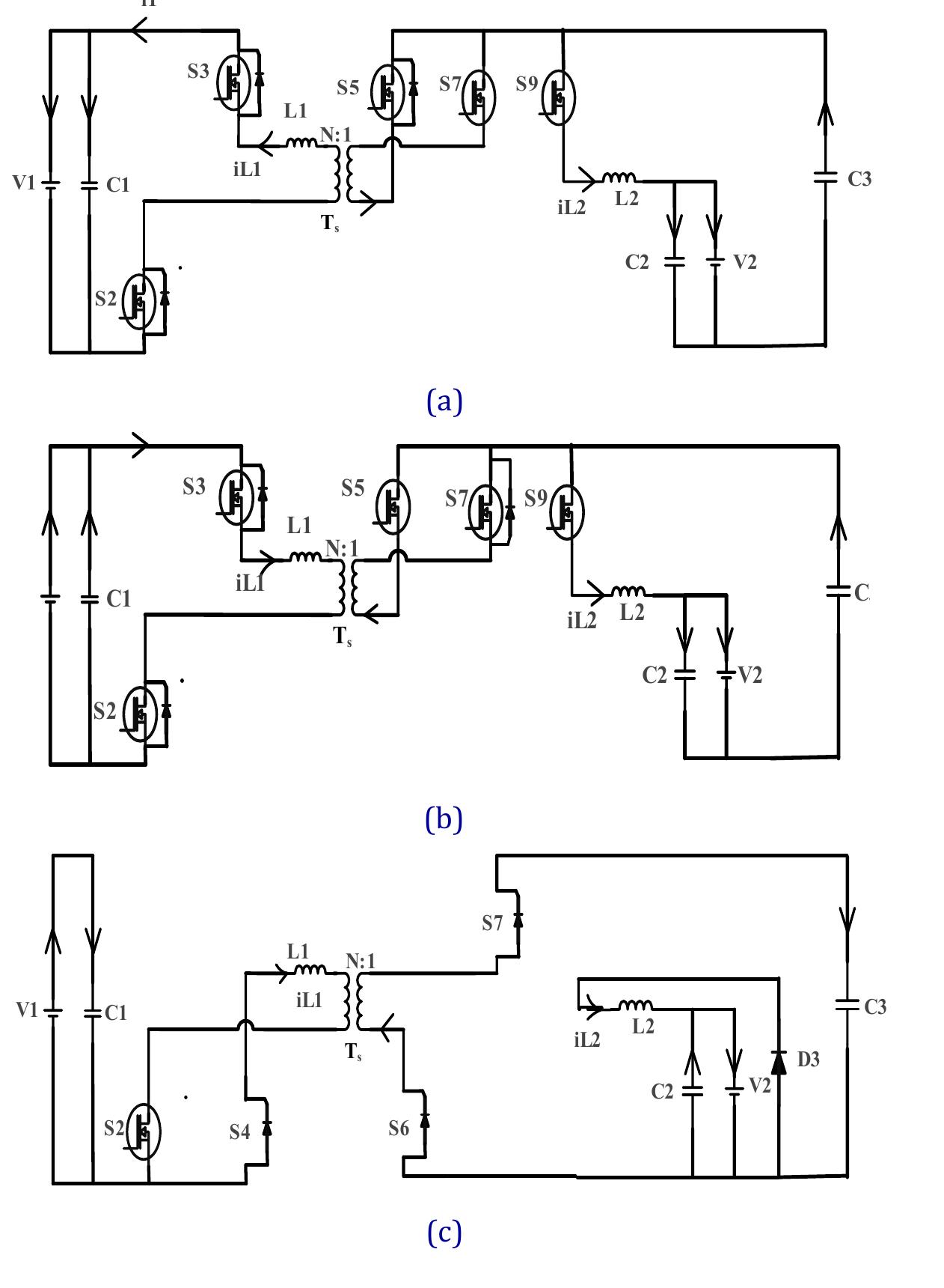 Shows the switching sequence diagram when the converter