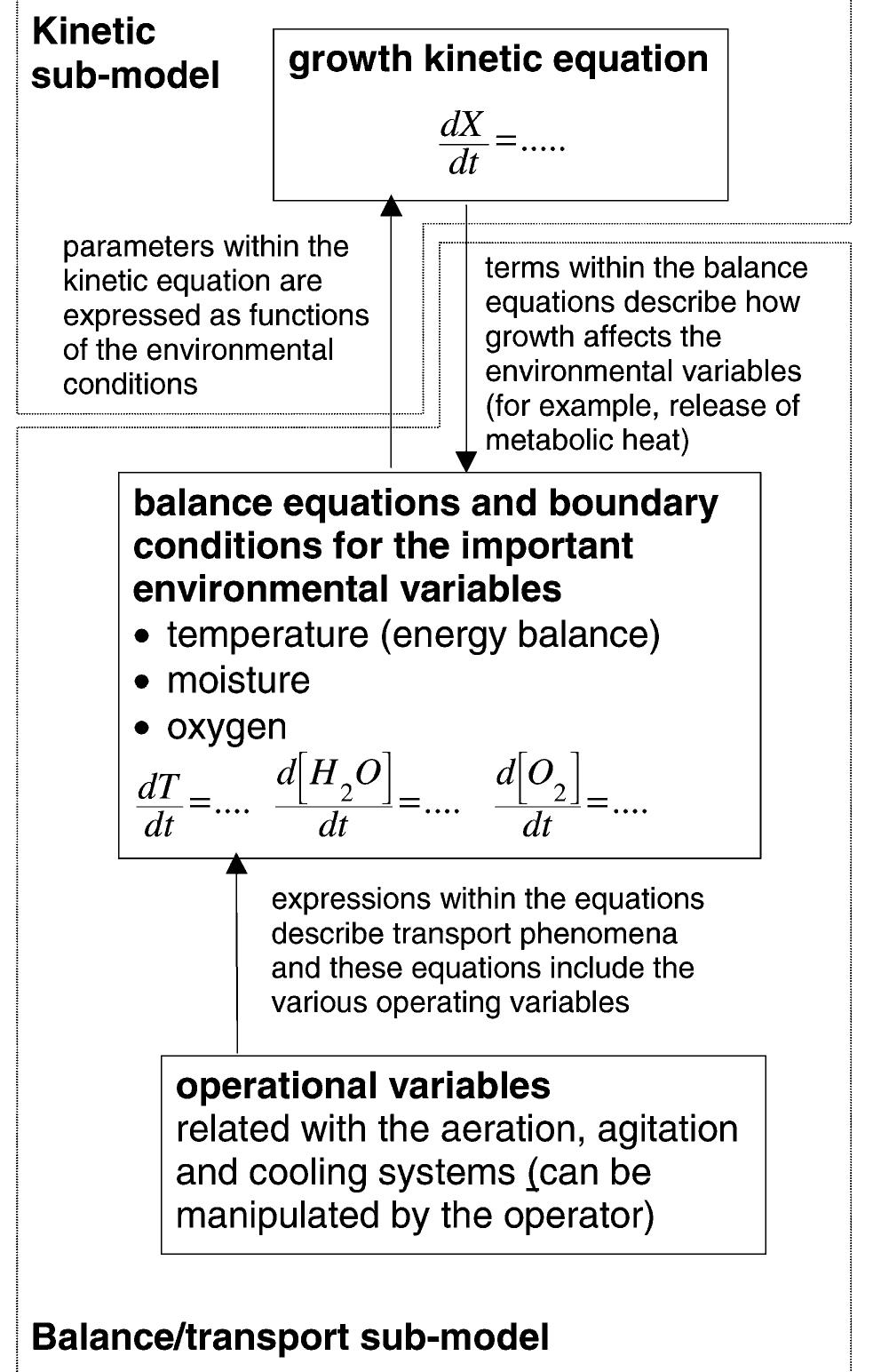 The structure of bioreactor models, showing how they are