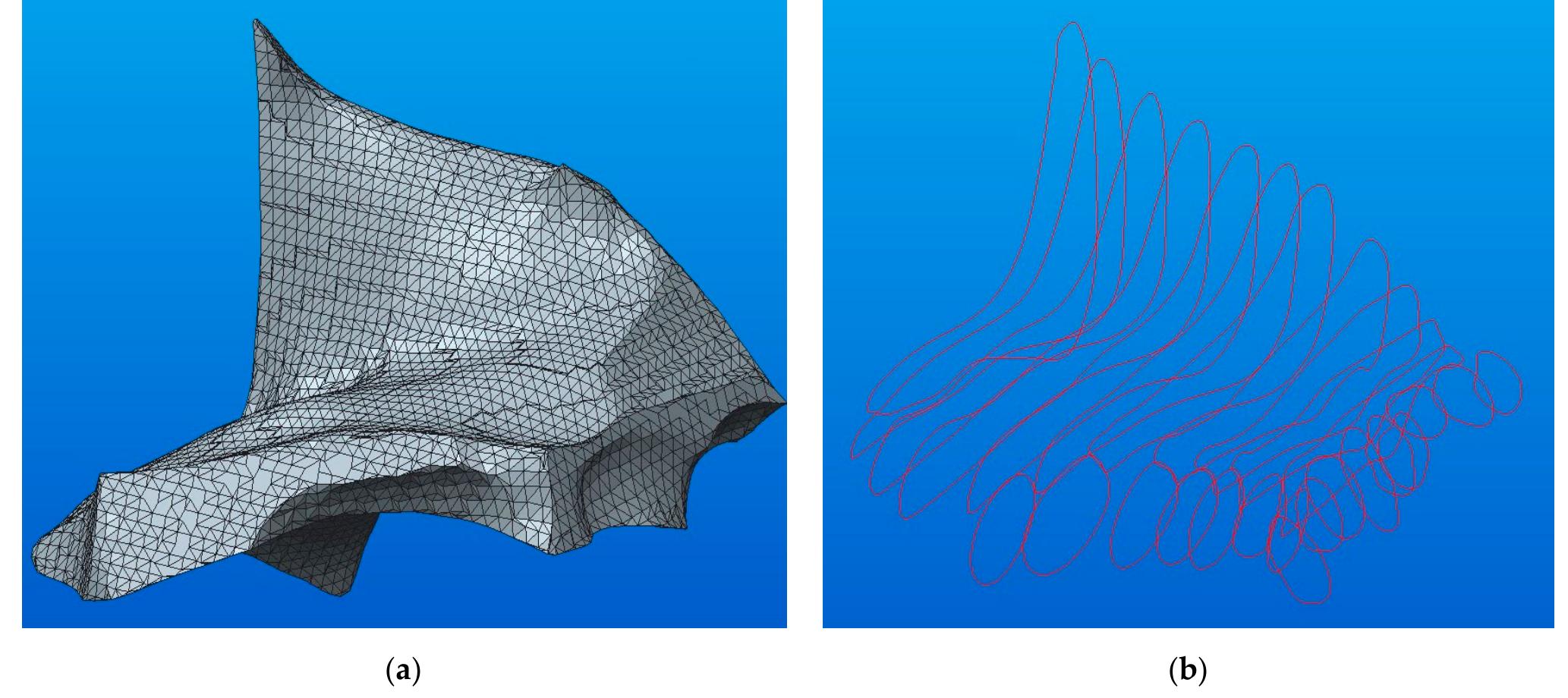 The a component tracing: (a) shrinkwrap model; (b) sketches