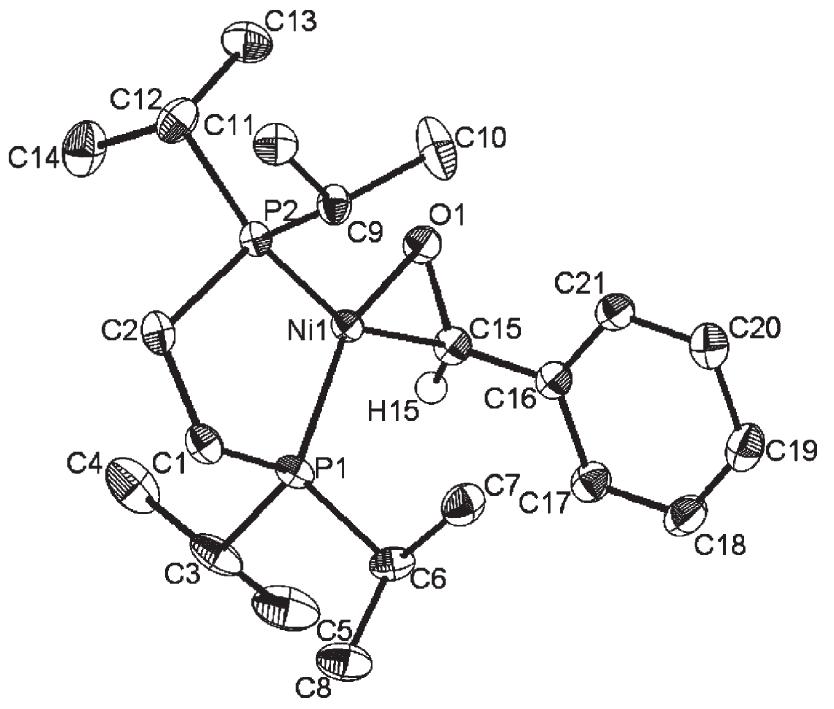 Crystal structure of compound 4b. selected bond distances
