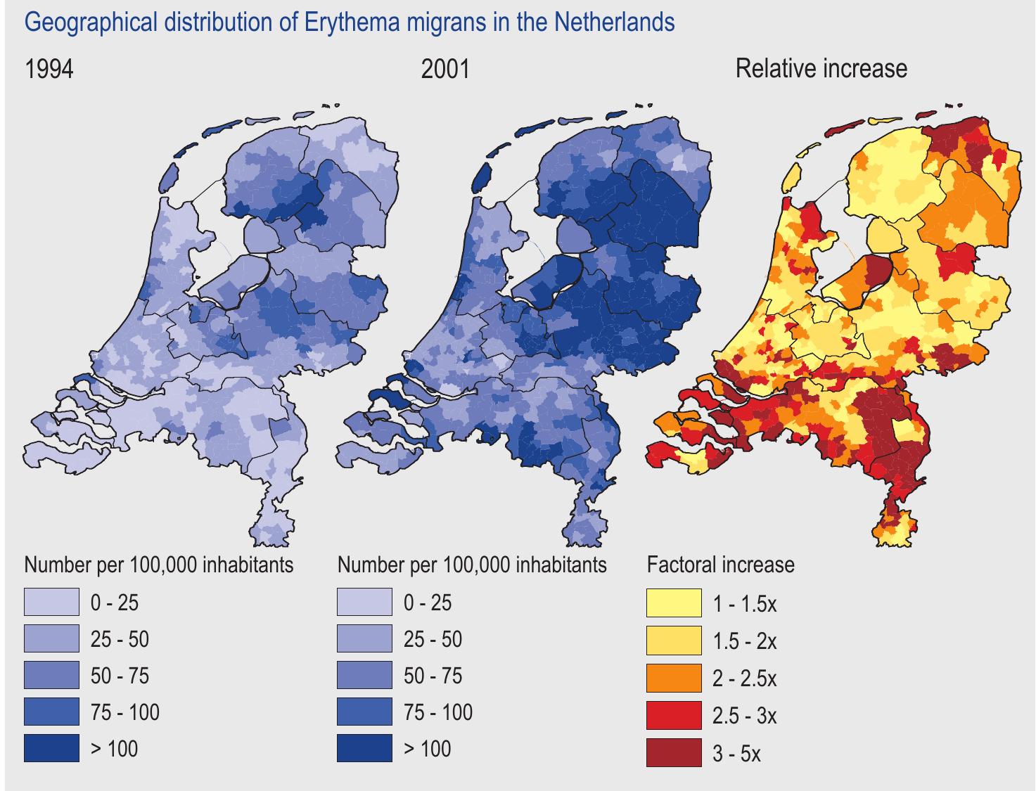4: the geographic distribution of erythema migrans (a