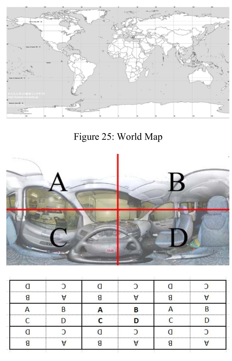 Interpolation map. the original map (top) is rounded with