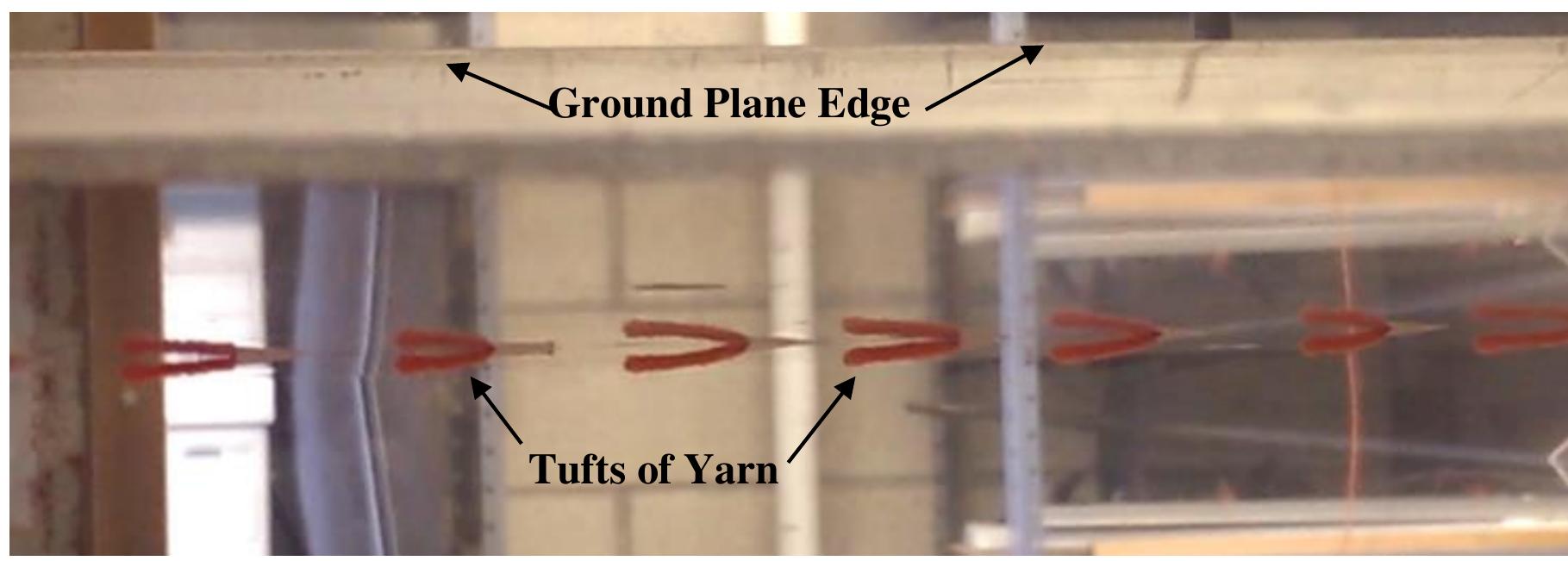 Atached Flow Used for analysis, shows the fully attached tufts of yarn