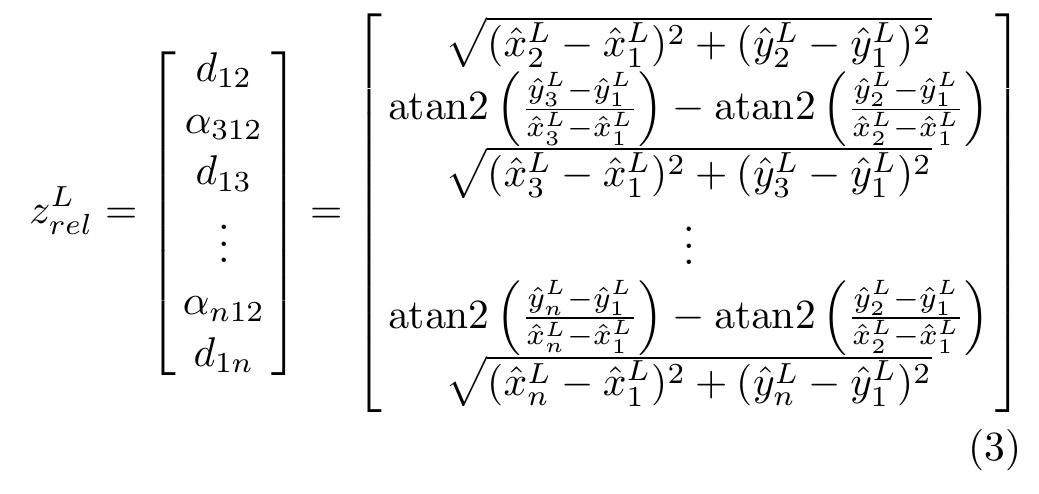 The physical meaning of the distances and angles is shown in