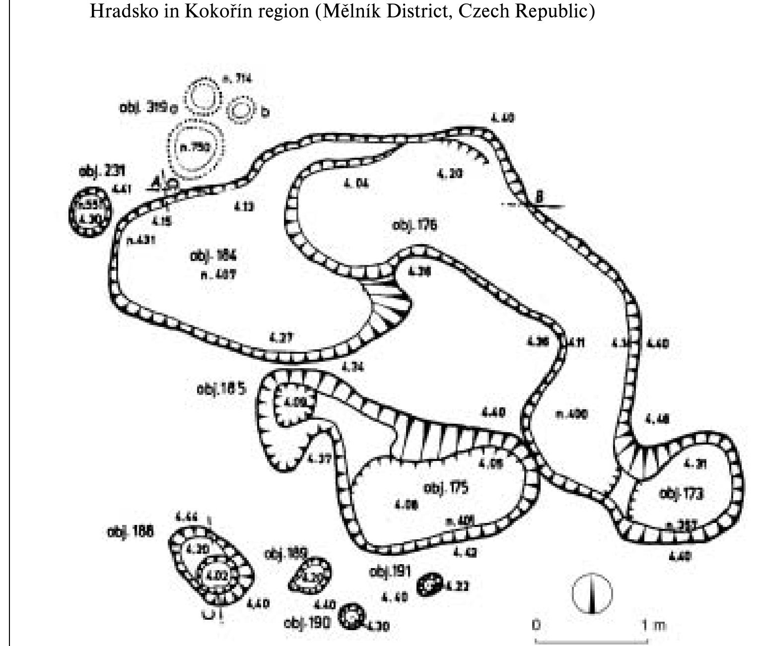 Fig. 1. Hradsko in Kokorin, Old-Slavonic sanctuary. After Solle 1977. 
