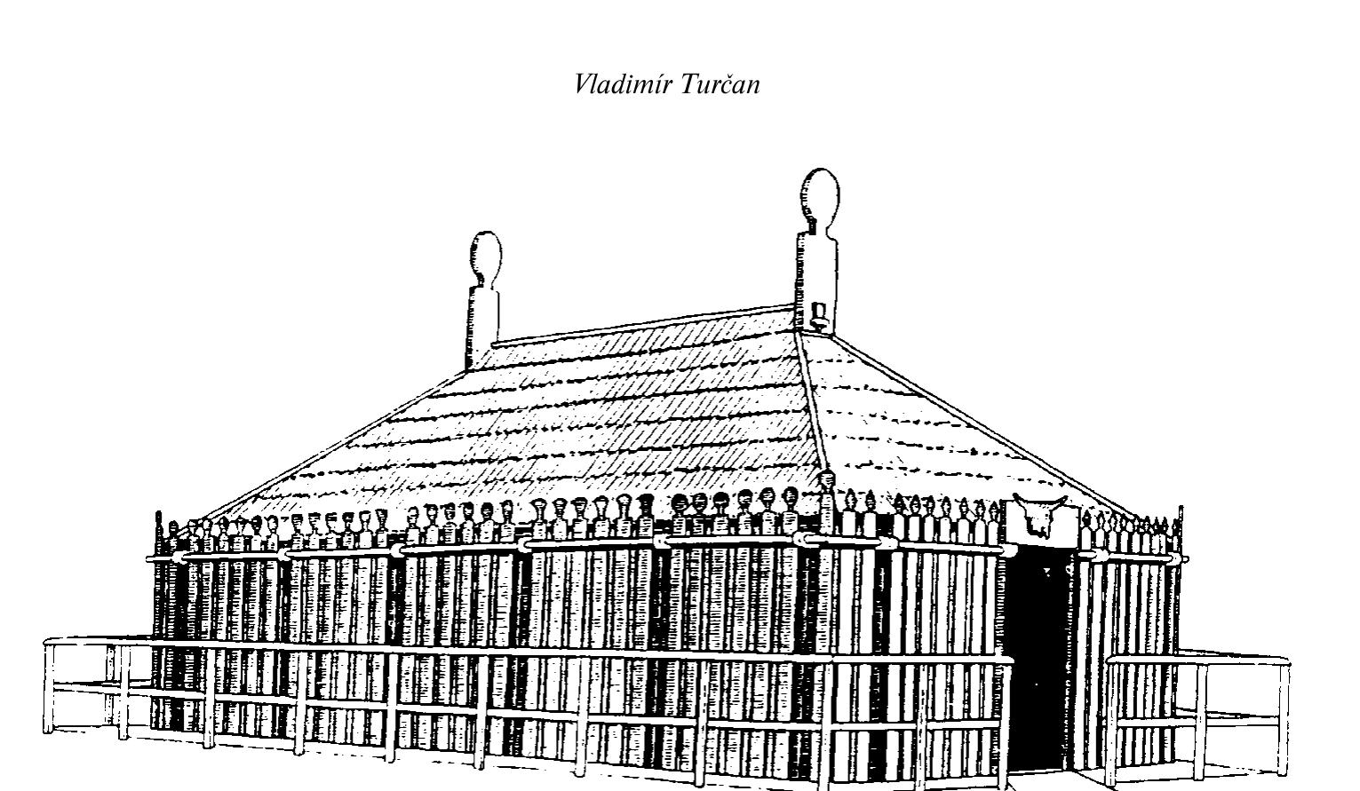 Fig. 12. A reconstruction of the temple in Gross Raden. After Schuldt 1976 