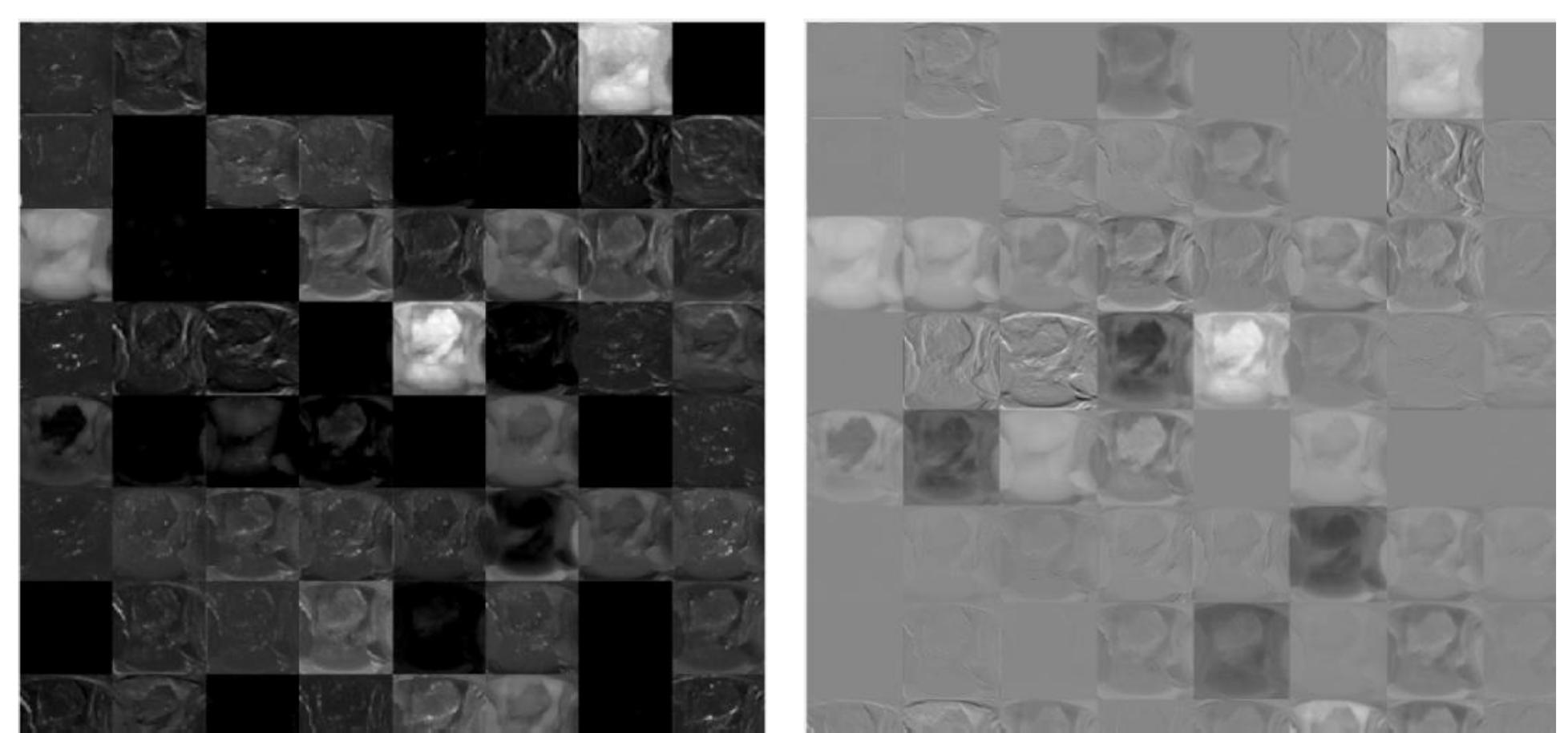 Learned features of prelu-resnet. (a) pooling layer 1. (b)