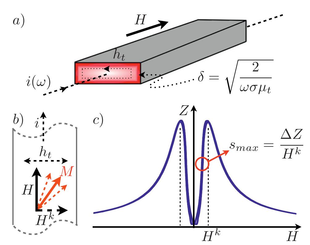 The giant magneto-impedance (gmi) effect in a sample with
