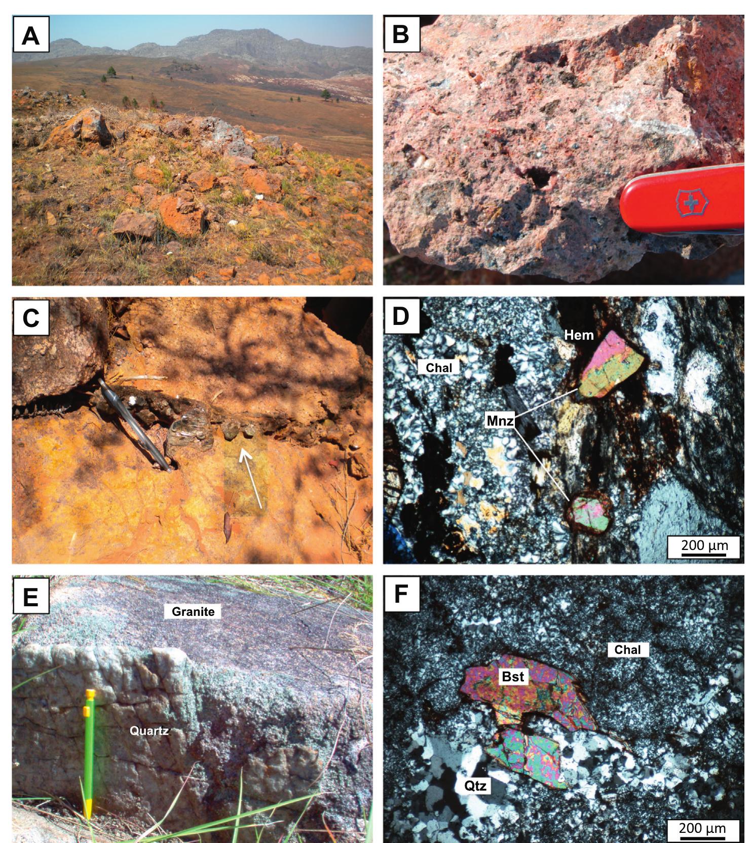 Cilisified Rocks Some examples of mineralized rocks. (a) the southern outcrop