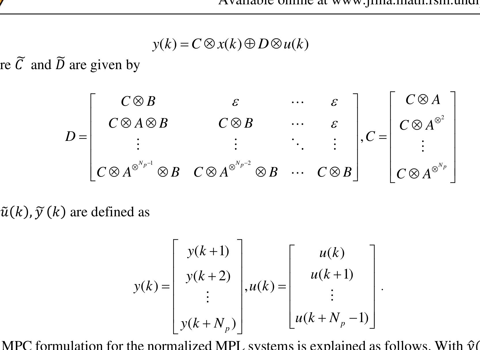 (PDF) Modeling Predictive Tracking Control for Max-Plus Linear Systems ...