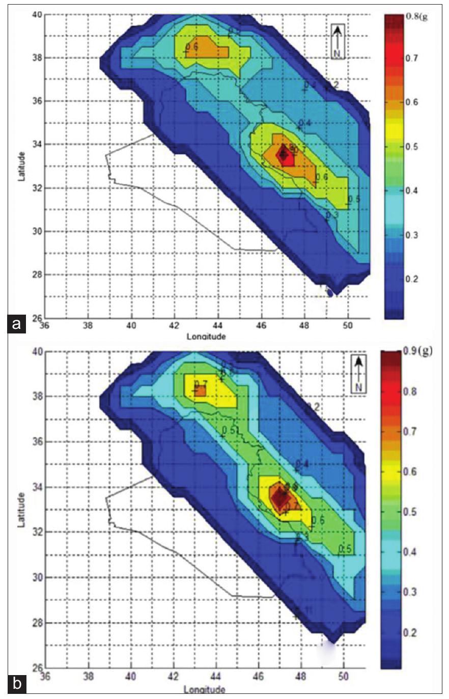 Seismic hazard map of erbil province for the historica