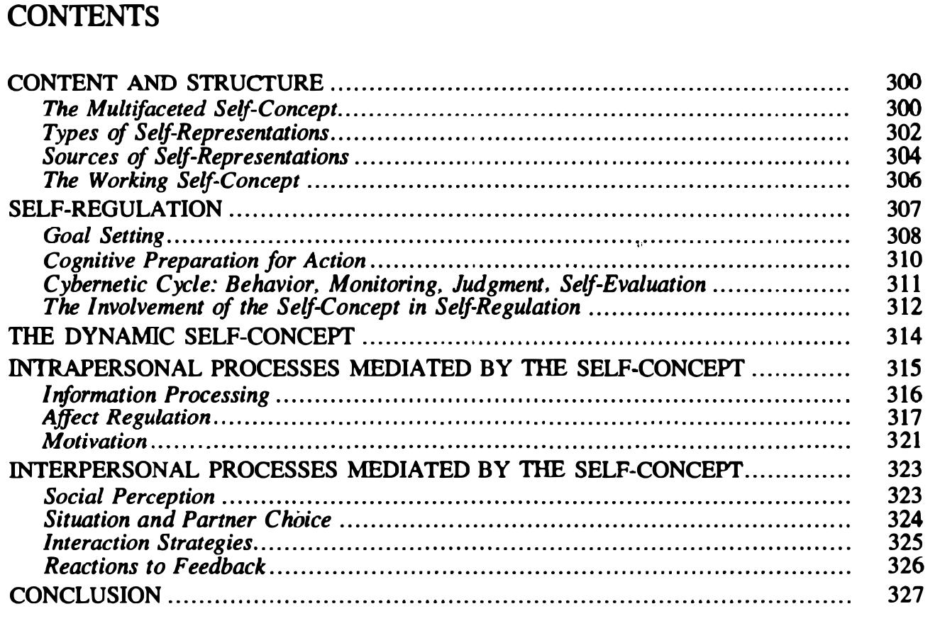 (PDF) The Dynamic Self-Concept: A Social Psychological Perspective