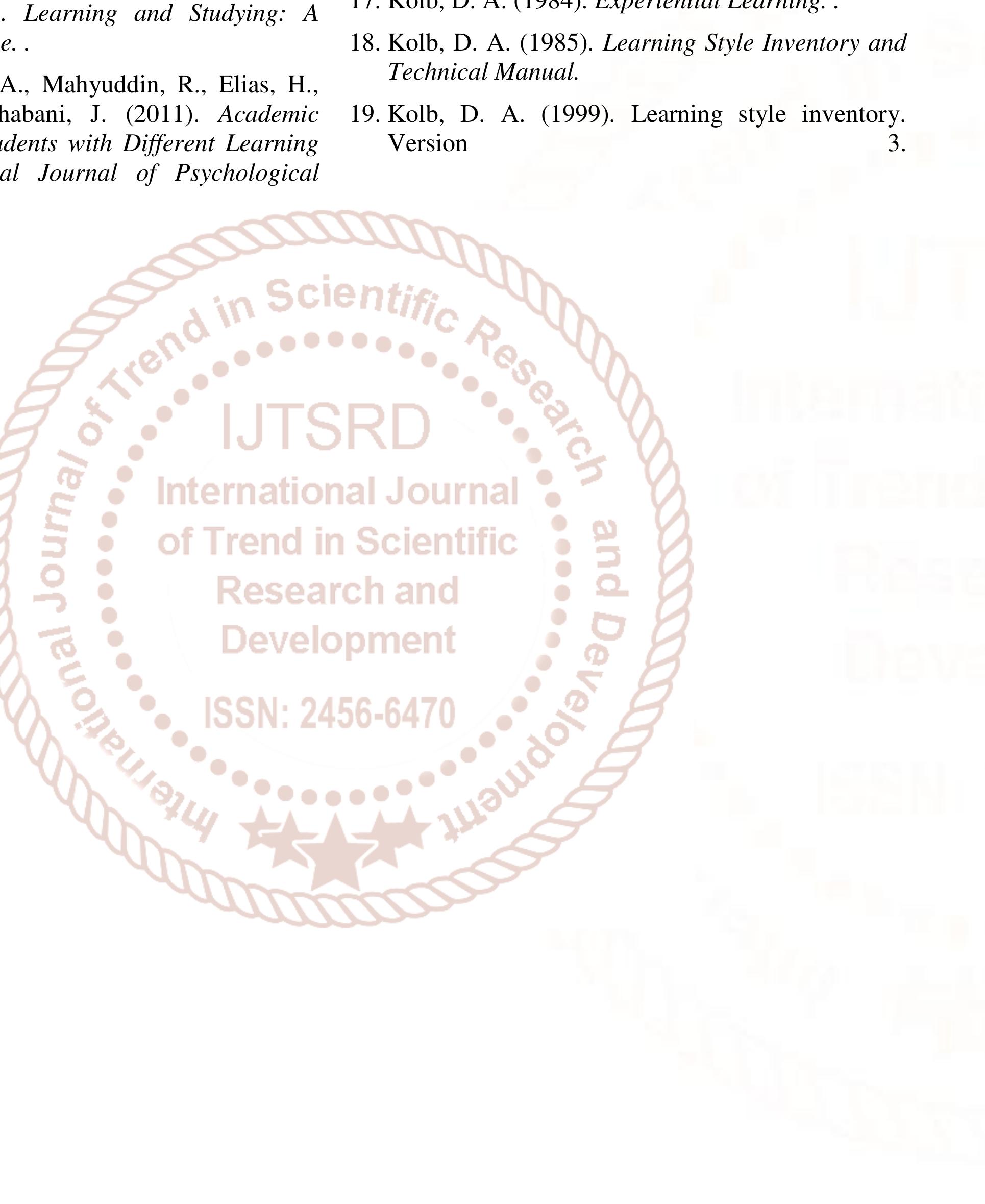 (PDF) Perceptual Learning Styles of Students and its Effect to Their ...