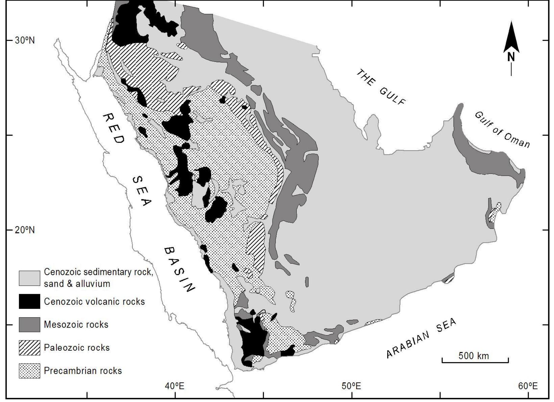 Tihamah Map Figure 8 - from Late Pleistocene raised coral reefs in the