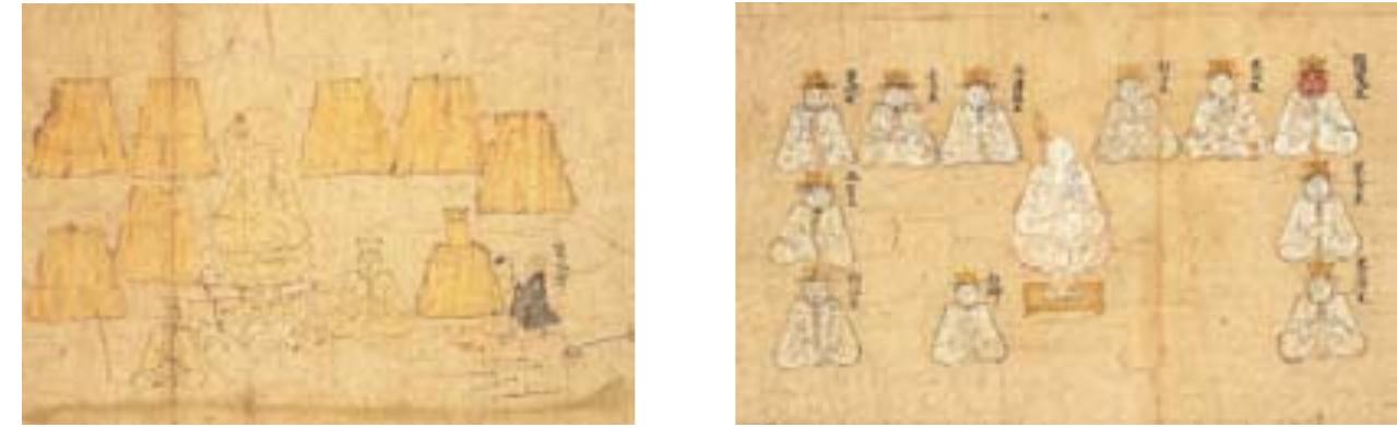 Kings.° Rituals pertaining to the Ten Kings were also widely practiced Kamakura period, particularly in association with post-mortem ritua  from the s (tsuizer  38 3%) and pre-mortem rituals (gyakushu i). In these rituals, the Ten King: came to be associated with each day of the tsuizen and gyakushu memorial:  (that is, the seven seven-days plus the one hundredth day, first year, year), and paintings and sculptures of the Ten Kings were offered to t  and thirc he temple  on each day.® This ritual is known to have developed from the “seven seven-day  observance,” or the shichi shichi sai EK -E 5%, in which Buddhas and  bodhisat-  tvas were venerated on each day. Naturally, the honjibutsu attributed to each o:  the Ten Kings also became central to the ritual of the Ten Kings.  Thess. atenihistiinwn AC cnaclhe Kana Kicartoms to tha Tem Winwe ce Eawetheera ave. iw. 