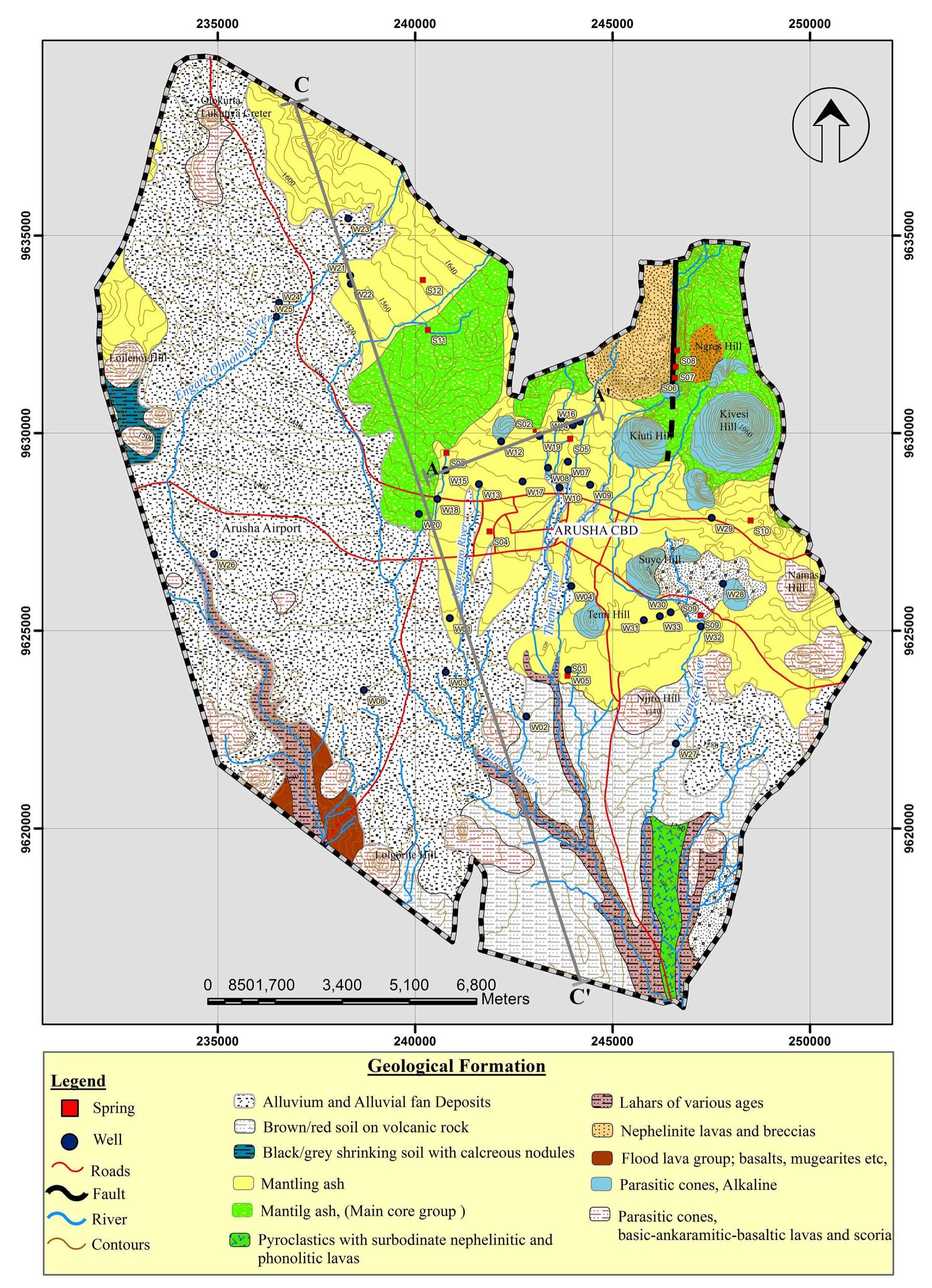 Hydrogeological Map Showing Location Of Sampling Sites hydrogeological-map-showing-location-of-sampling-sites