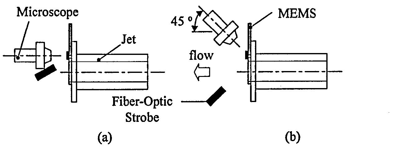Observable Device Optical observation system: (a) mems mounting, (b) mems