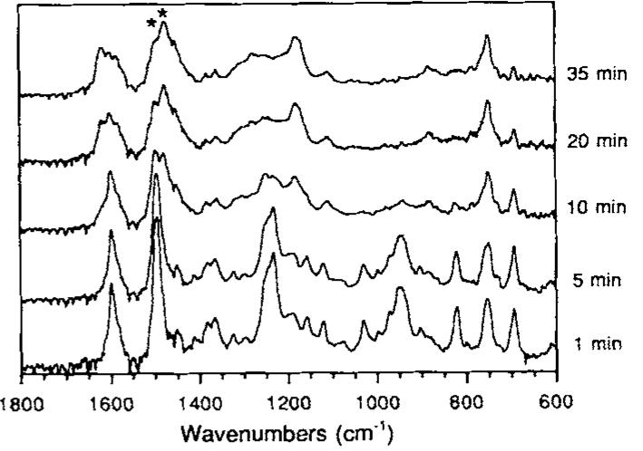 Ftir spectra of the benzoxazine monomer during isothermal