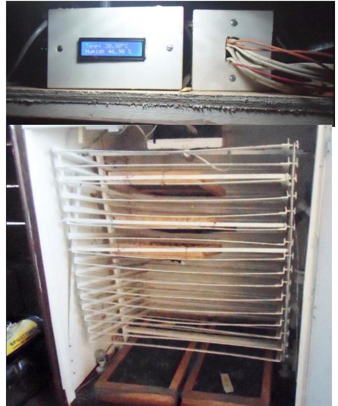 7: a picture of the incubator: top part- showing the