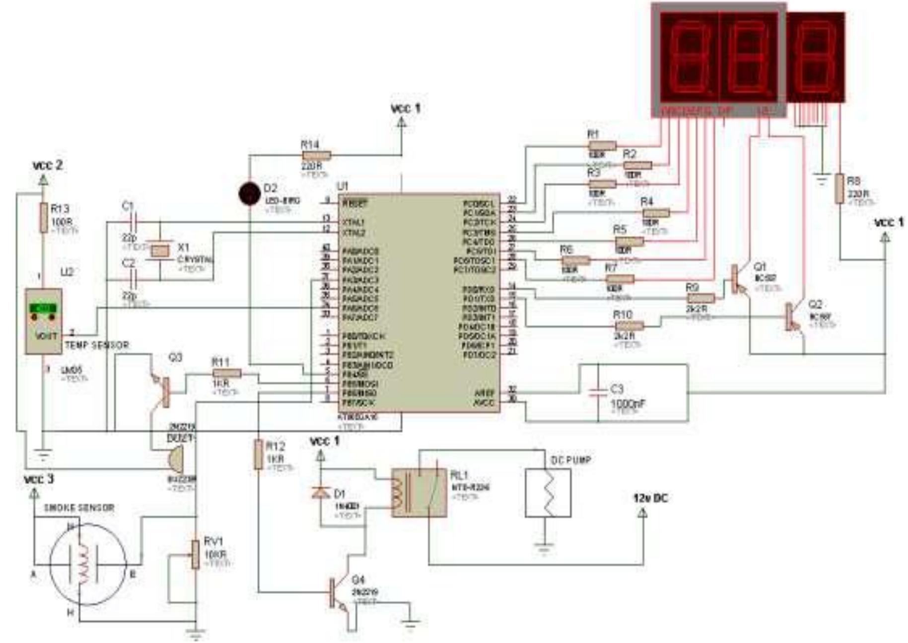 Circuit diagram of automatic fire control system the relay,