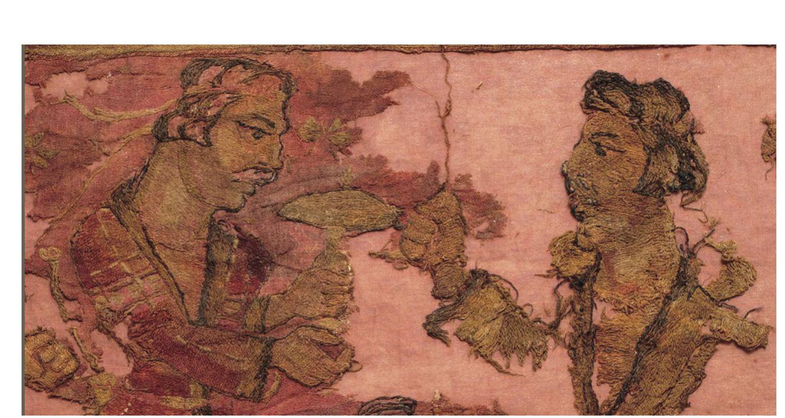 Figure 14  Fragment of the carpet with ritual scene (detail). Noin ula no.31, 1st c BCE -1st c CE. 