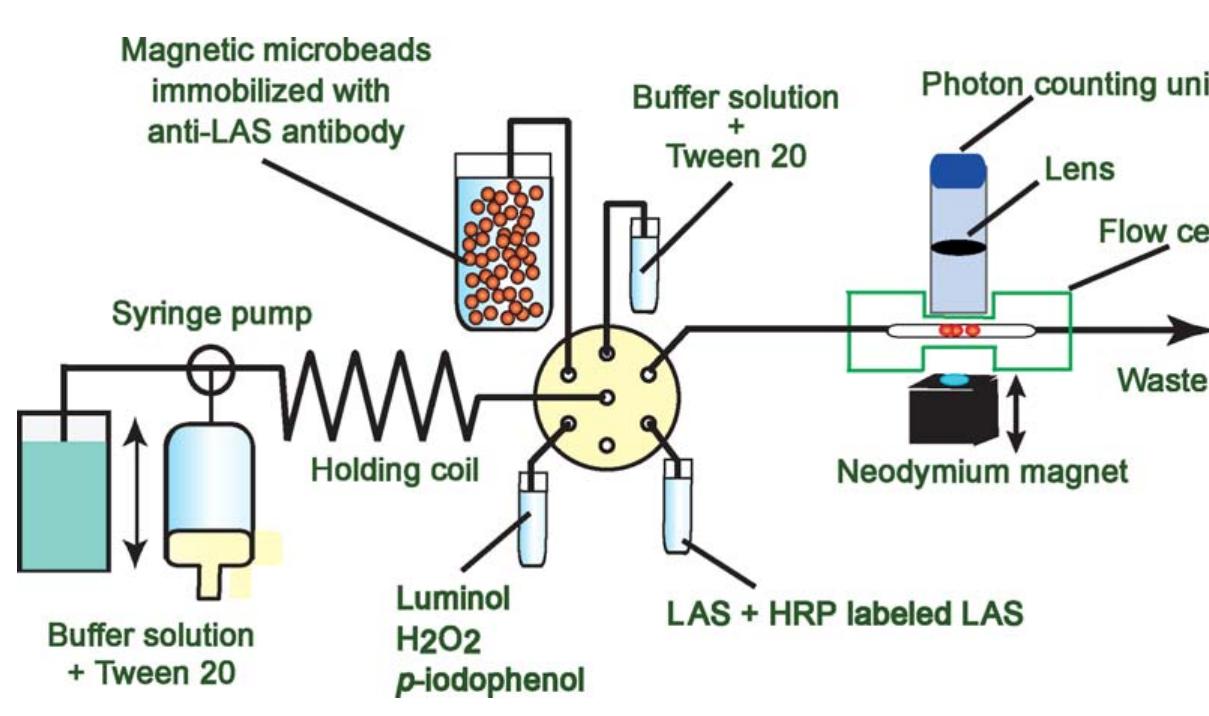 Schematic flow diagram of the sequential injection system