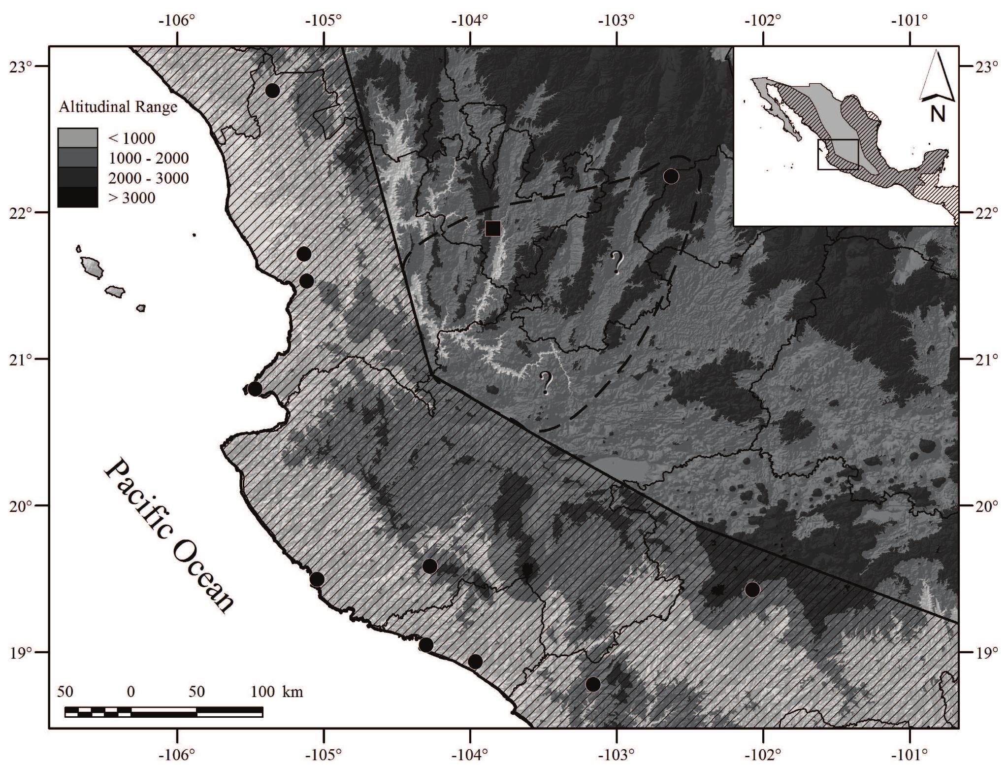 Ocelot Distribution Map (PDF) Presence of the ocelot (Leopardus pardalis) in northern Jalisco ...
